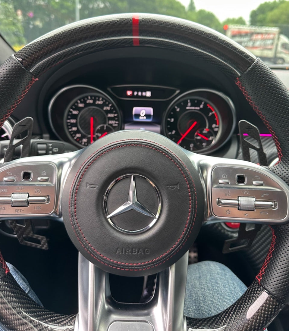 [-BENZ-] Your Signature Carbon Fiber Steering Wheel – Custom Crafted by You (Material, Color, Shape & More)