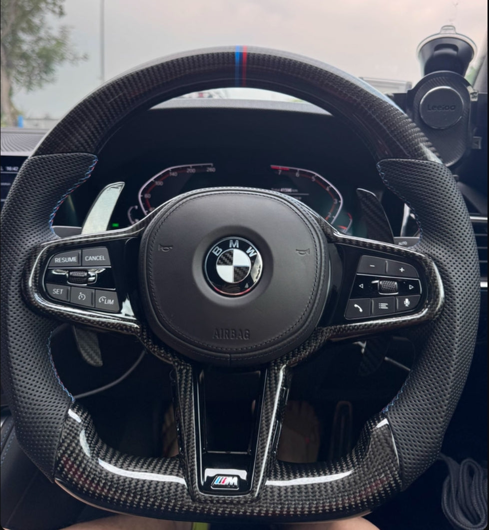 [-BMW-] Your Signature Carbon Fiber Steering Wheel – Custom Crafted by You (Material, Color, Shape & More)
