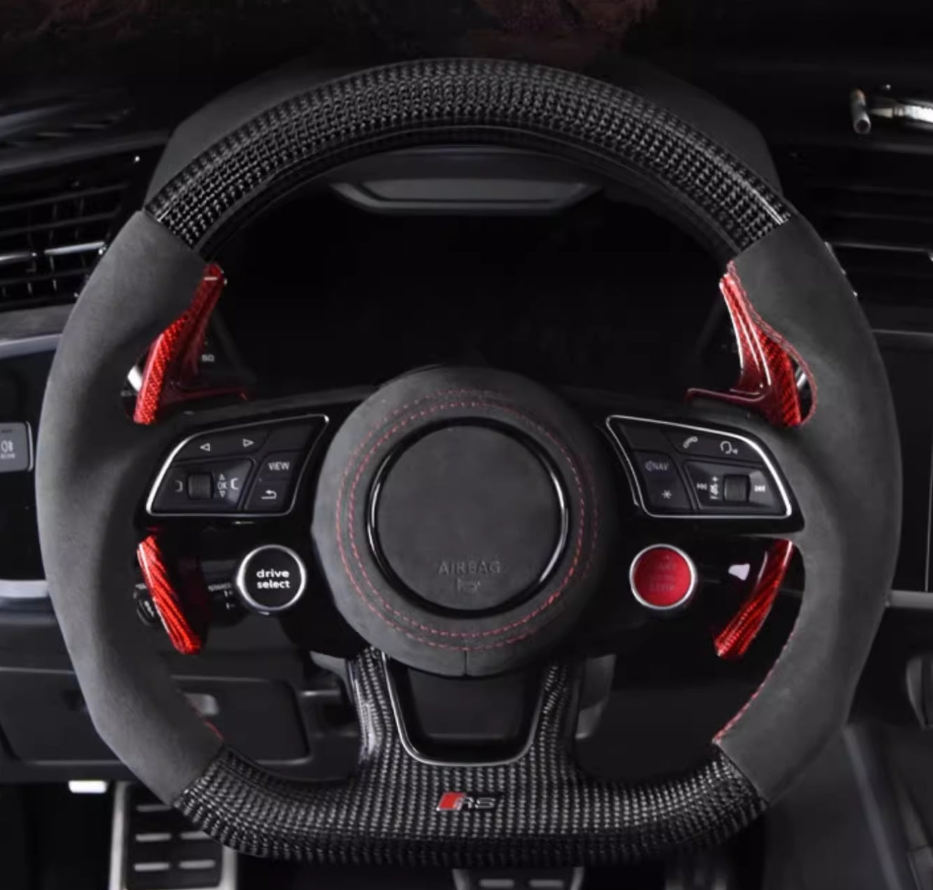 [-AUDI-] Your Signature Carbon Fiber Steering Wheel – Custom Crafted by You (Material, Color, Shape & More)