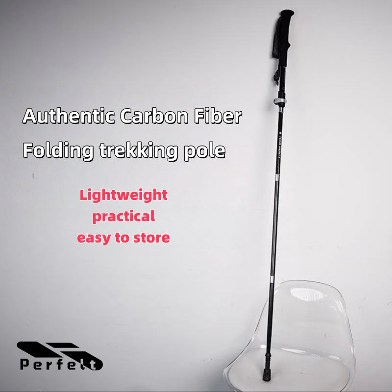3-Section Portable Hiking Poles - Ultra-Light Carbon Fiber Construction