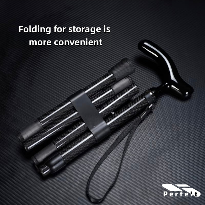 Carbon fiber Ergonomic Elderly Walking Stick - gift for parents / old people