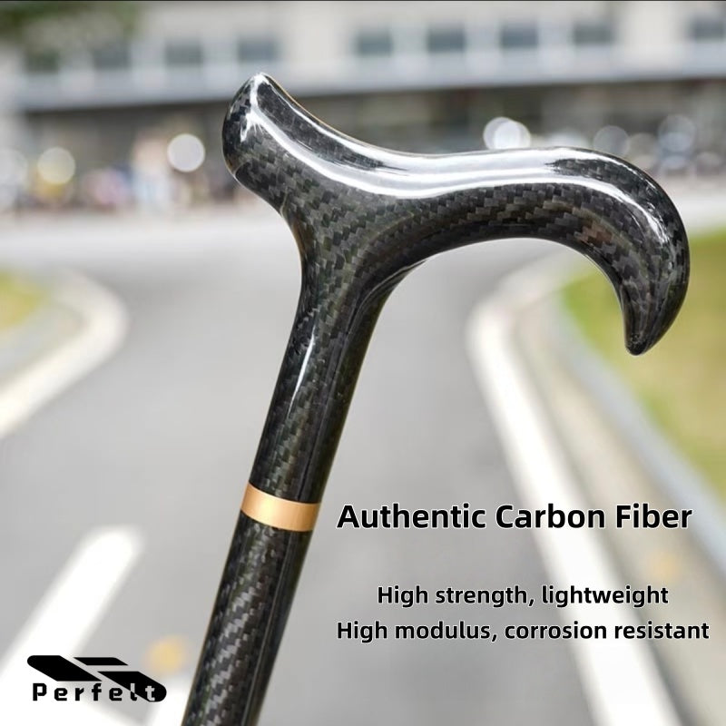 Carbon fiber Ergonomic Elderly Walking Stick - gift for parents / old people