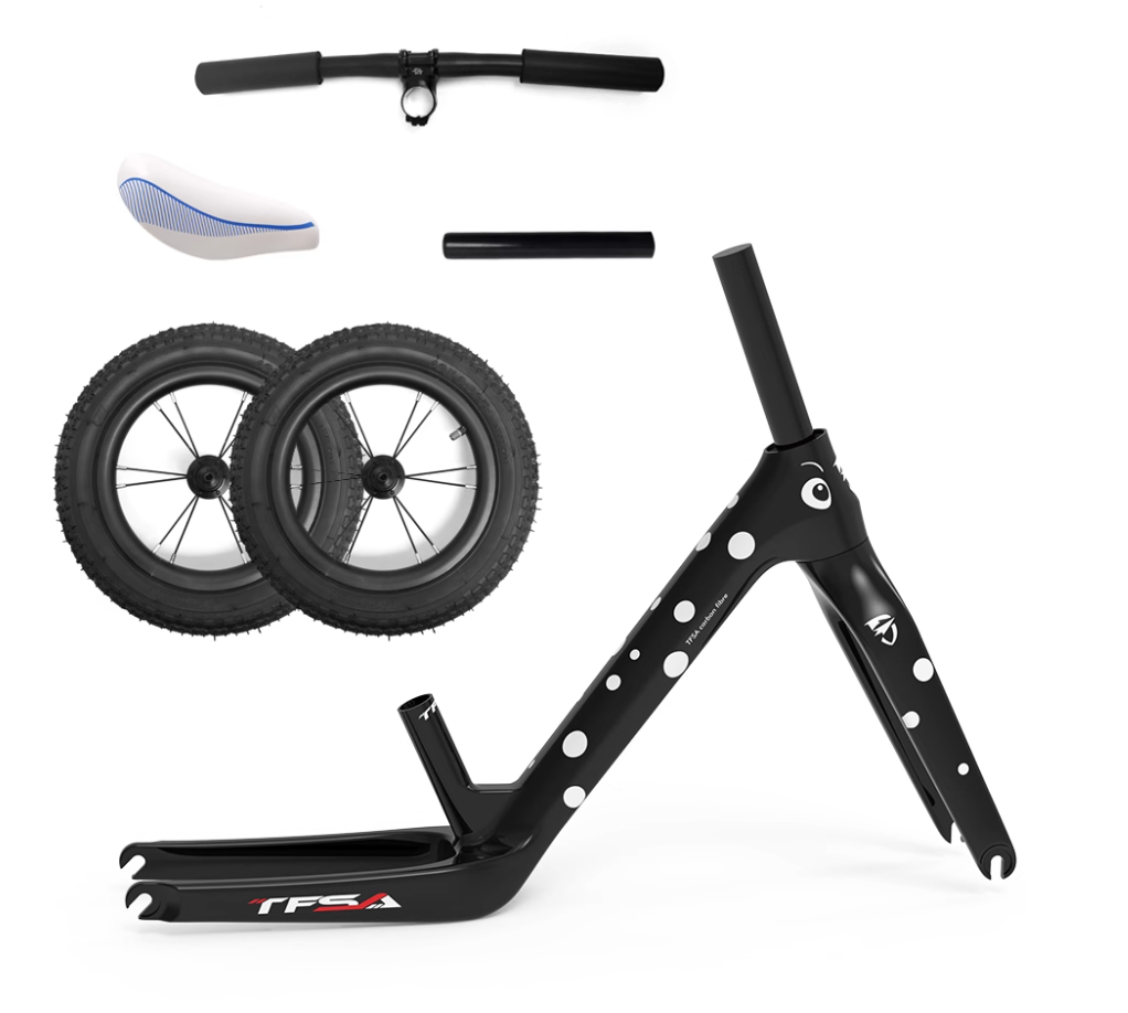 Ultra-Light High-Strength Carbon Fiber Kids' Bike - Cute Design, Unisex, Easy to Assemble