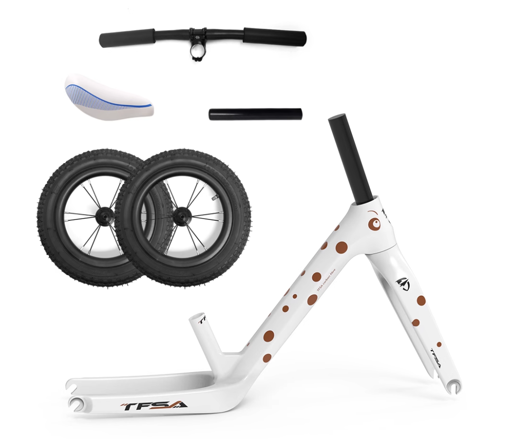 Ultra-Light High-Strength Carbon Fiber Kids' Bike - Cute Design, Unisex, Easy to Assemble