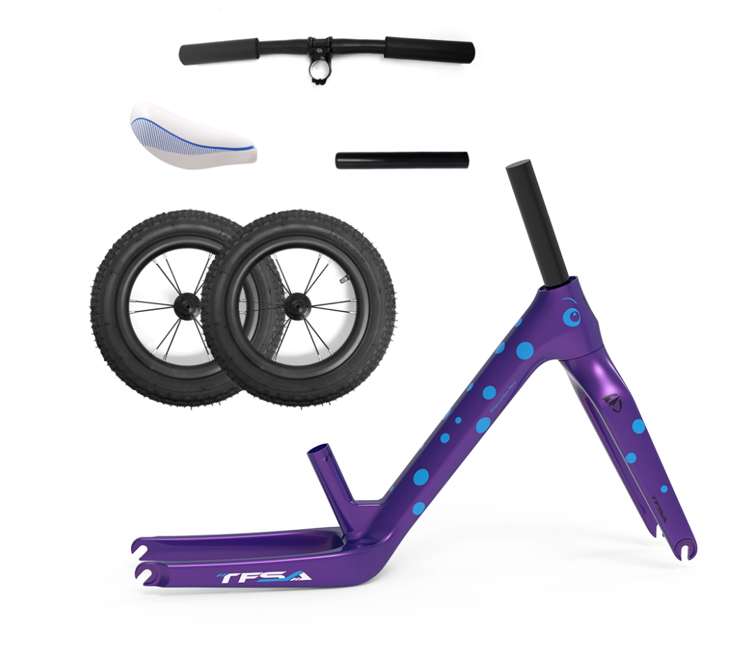 Ultra-Light High-Strength Carbon Fiber Kids' Bike - Cute Design, Unisex, Easy to Assemble
