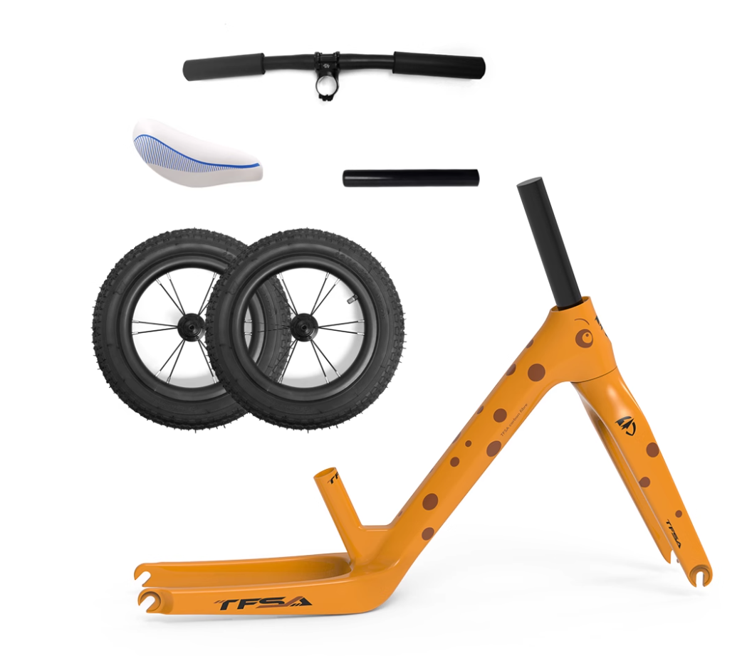 Ultra-Light High-Strength Carbon Fiber Kids' Bike - Cute Design, Unisex, Easy to Assemble