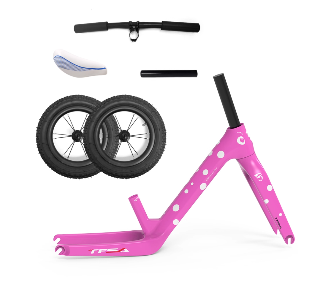 Ultra-Light High-Strength Carbon Fiber Kids' Bike - Cute Design, Unisex, Easy to Assemble