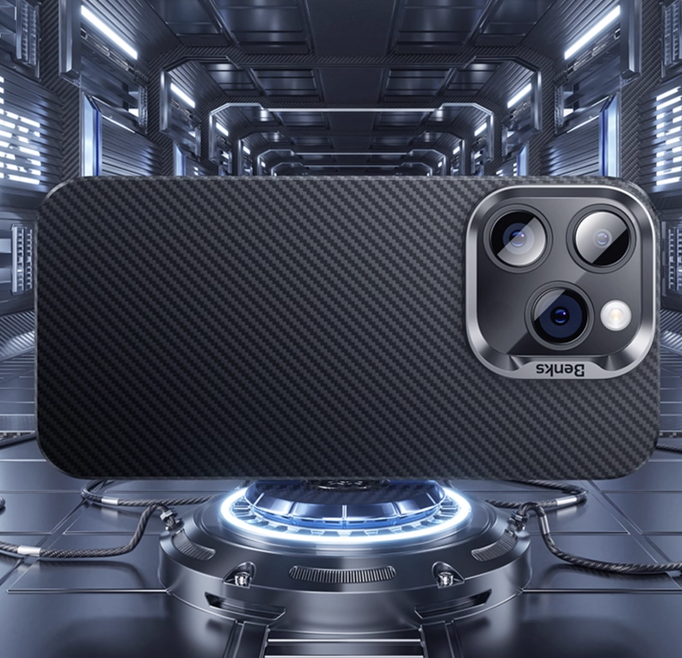 Carbon fiber and Kevlar magnetic phone case compatible with iPhone 14 15 16 Pro Plus ProMax