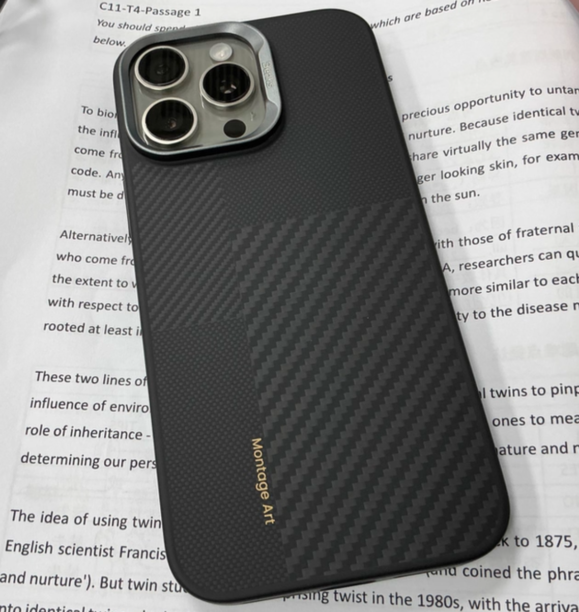 Carbon fiber and Kevlar magnetic phone case compatible with iPhone 14 15 16 Pro Plus ProMax