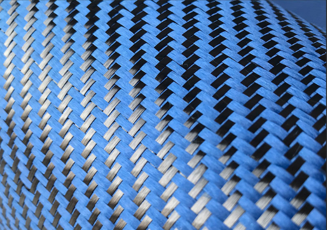 180gsm 3K T300 carbon fiber fabric hybrid with aramid 1m*1m